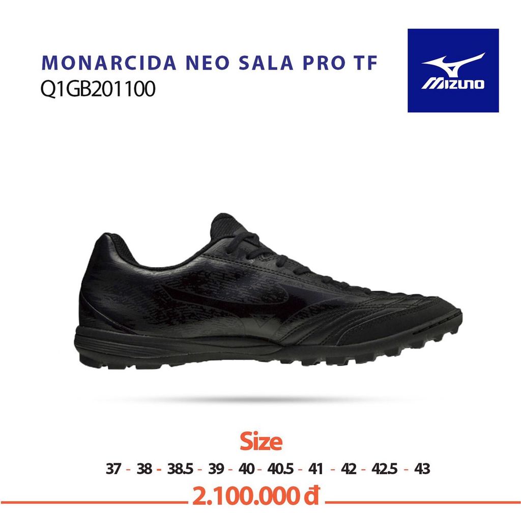 Mizuno Monarcida Neo Sala Pro AS TF REBORN REVOLUTION - Black/Black