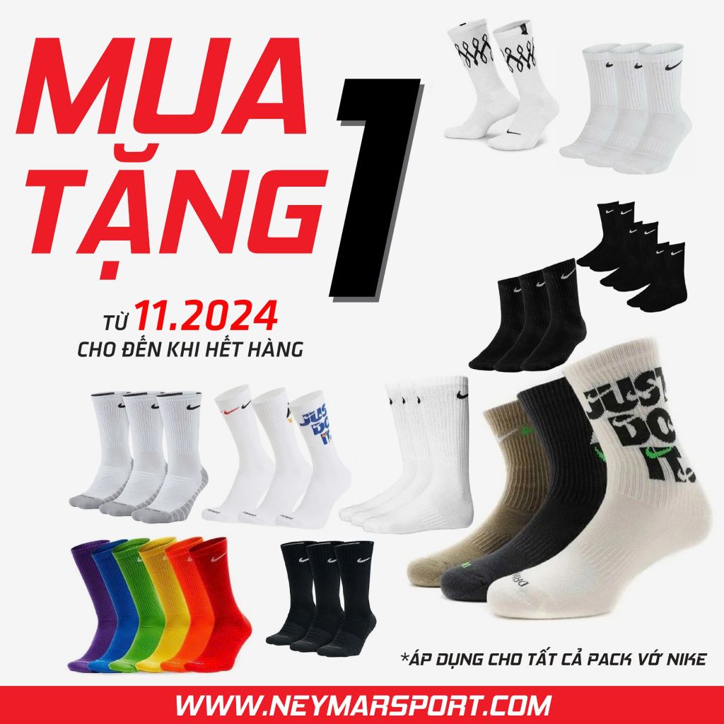 Pack 3 đôi vớ Nike Everyday Plus Cushioned Crew