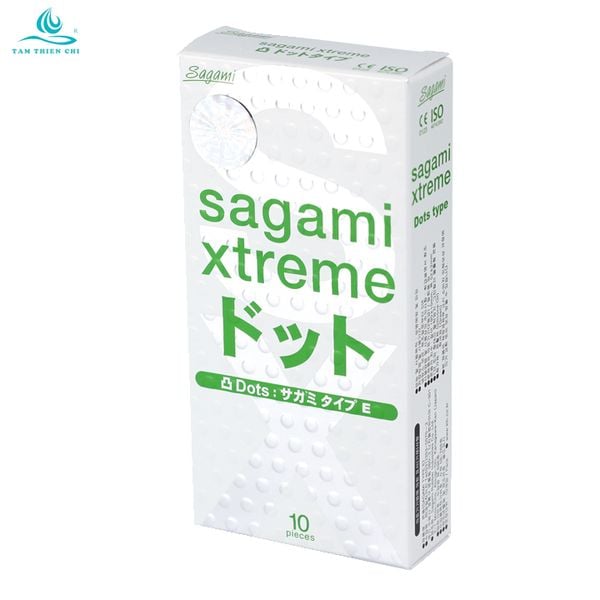 Bao cao su Sagami Xtreme White gân gai hộp 10 chiếc