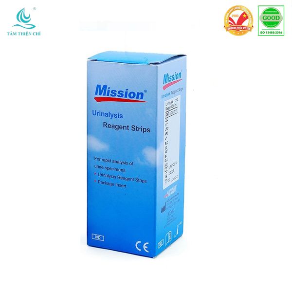 Que thử nước tiểu ACON Mission URS 10 thông số hộp 100 test