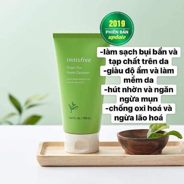 [Mẫu 2019] Sữa Rửa Mặt Trà Xanh - Innisfree Green Tea Foam Cleanser 150ml