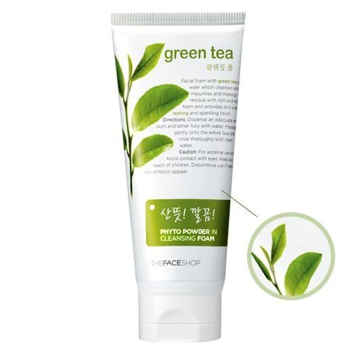 sữa rửa mặt the face shop green tea 170ml