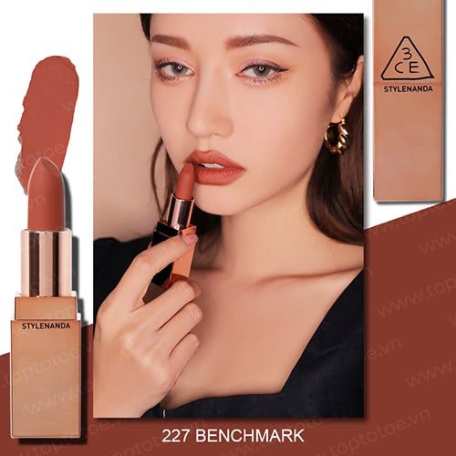 Son Thỏi Lì 3CE Matte Lip Color #227 Benchmark