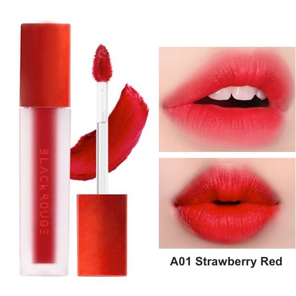 Black Rouge AirFit Velvet Tint A01 Strawberry Red