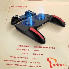 Tay game pubg kèm quạt tản nhiệt pin 5000 mAh