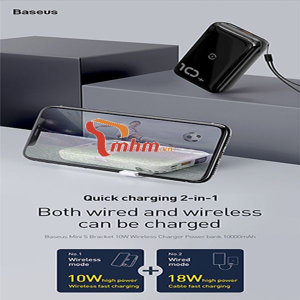 Sạc dự phòng không dây Baseus mini 10.000 mAh