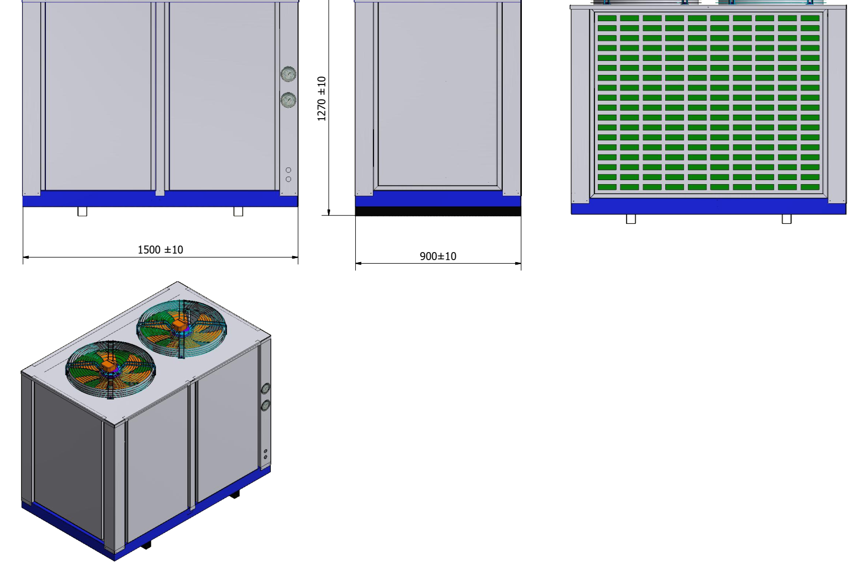 Water chiller  Air Cooled  - Máy làm lạnh nước giải nhiệt gió. Model:CWL- AUC - 045