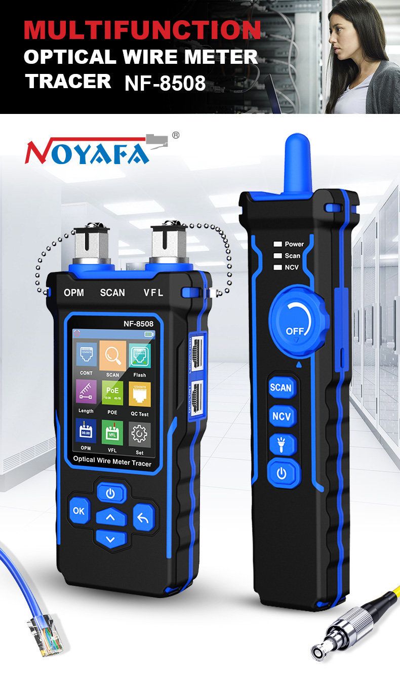 Máy test cáp mạng POE + Đo công suất quang + VFL Noyafa NF-8508