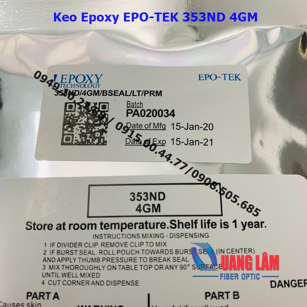 Keo Epoxy Epo-tek 353ND 4GM
