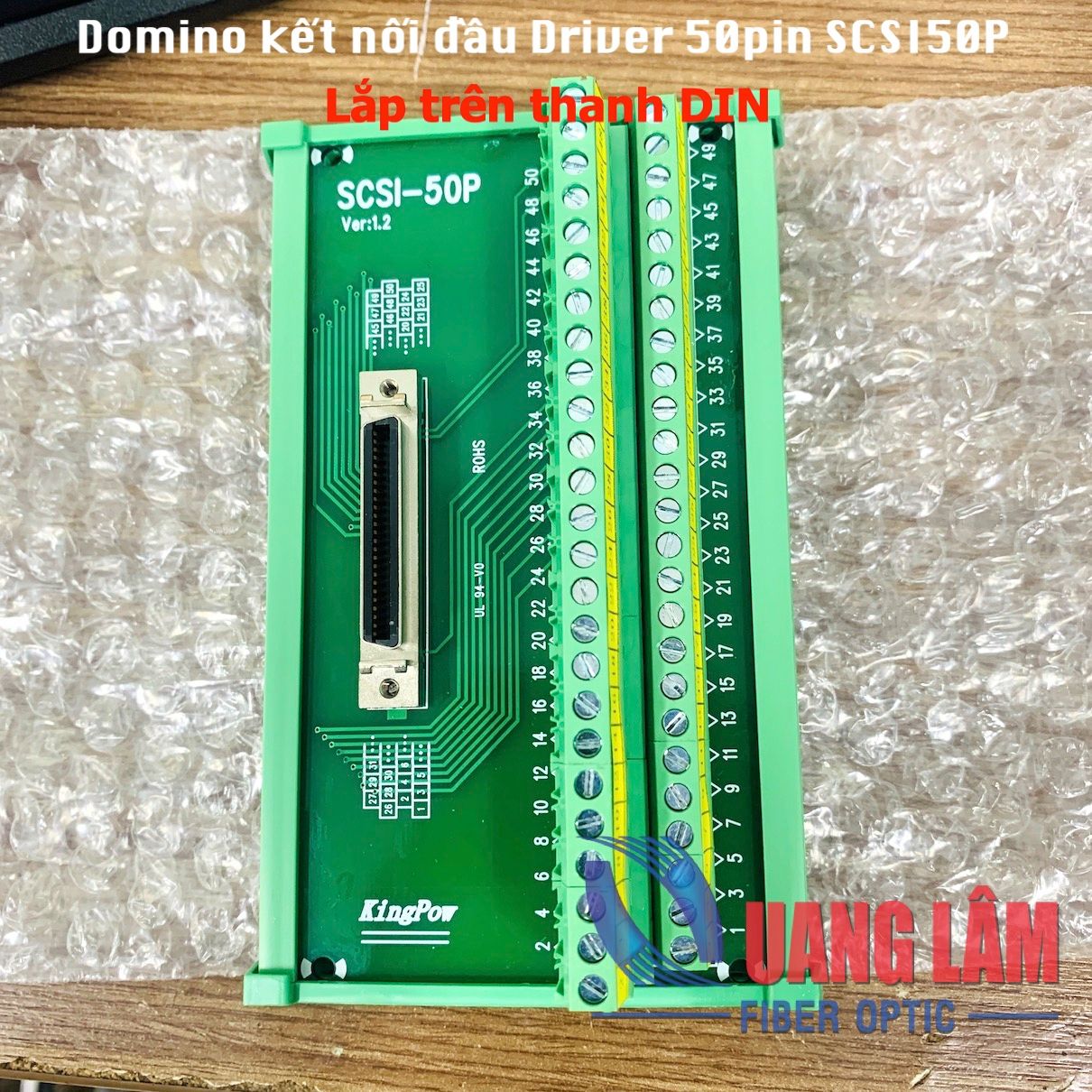Board kết nối đầu Driver 50pin SCSI-50P - Lắp trên thanh DIN