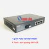 WT-DS105-1GF4GT-AF: 4 Port 10/100/1000M POE RJ45 + 1 Port FX GE Media Converter