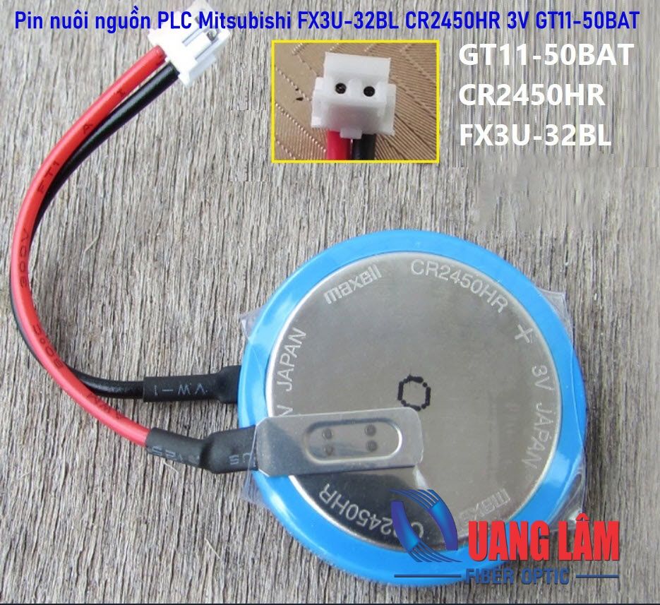 Pin nuôi nguồn PLC Mitsubishi FX3U-32BL CR2450HR 3V GT11-50BAT