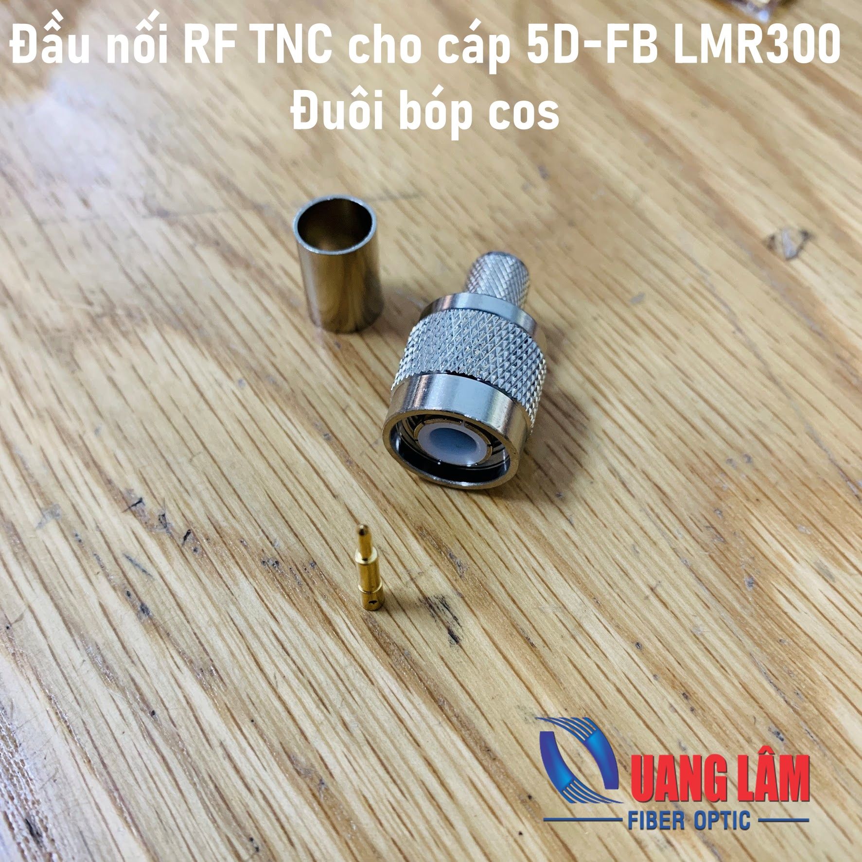 Connector TNC-Male cho cáp 5D-FB LMR300 (Đầu thẳng) - Đuôi bóp cose