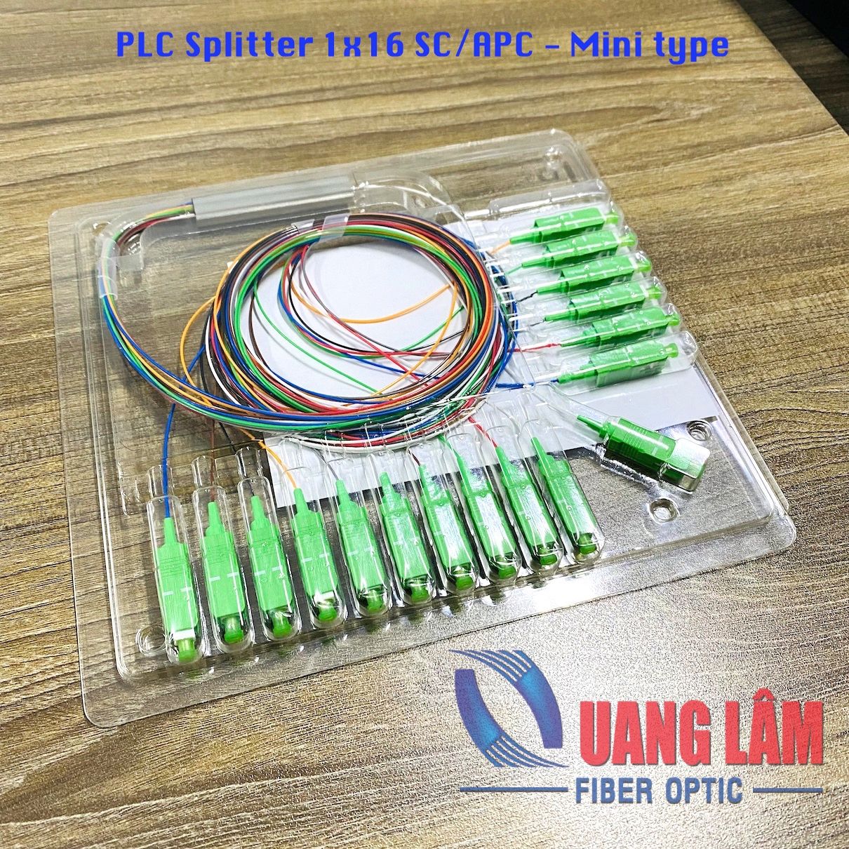Bộ Chia Quang PLC 1x16 SC/APC Dài 1M (Mini PLC Splitter)