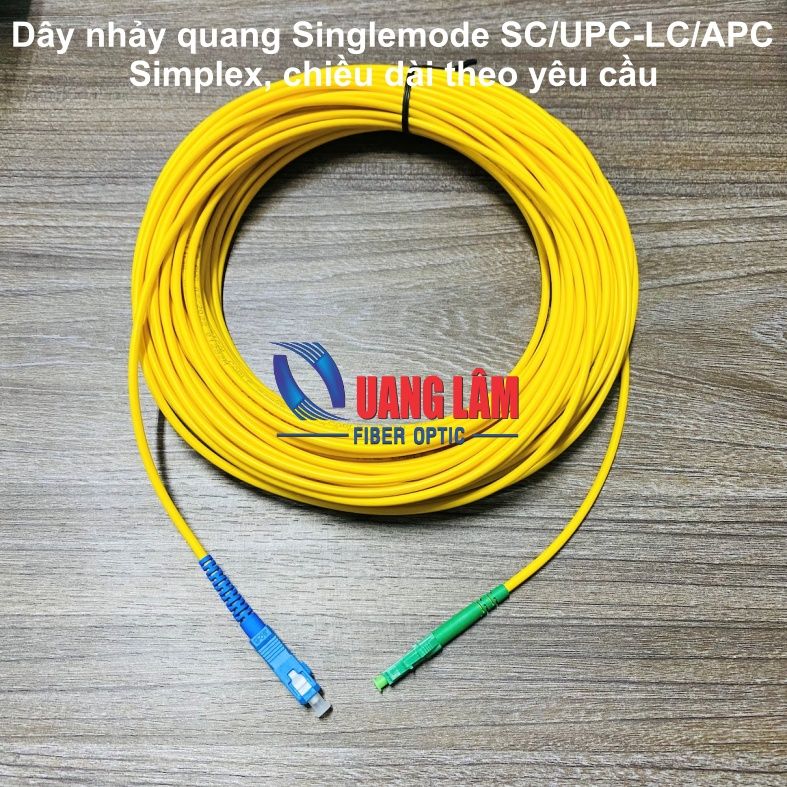 Dây nhảy quang đơn mốt SC/UPC-LC/APC SM, Simplex - Chiều dài theo yêu cầu