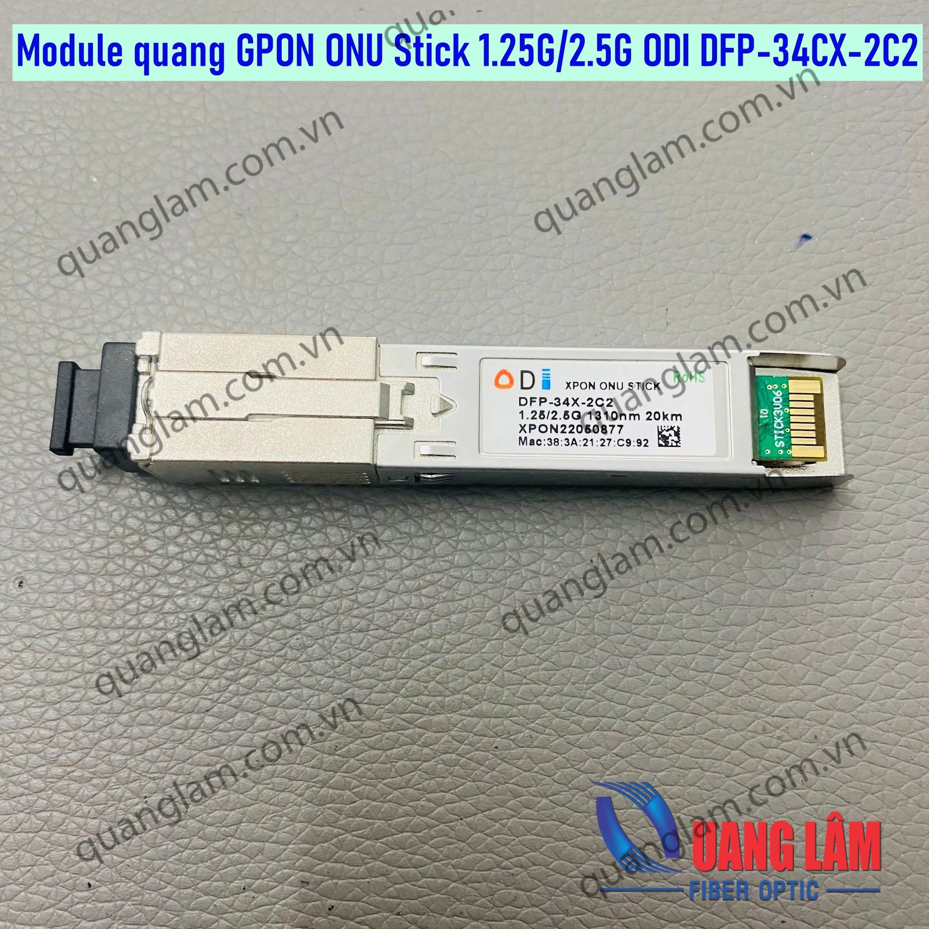 Module quang GPON ONU Stick 1.25G/2.5G ODI DFP-34CX-2C2 HSGQ SFP XPON ONU Stick