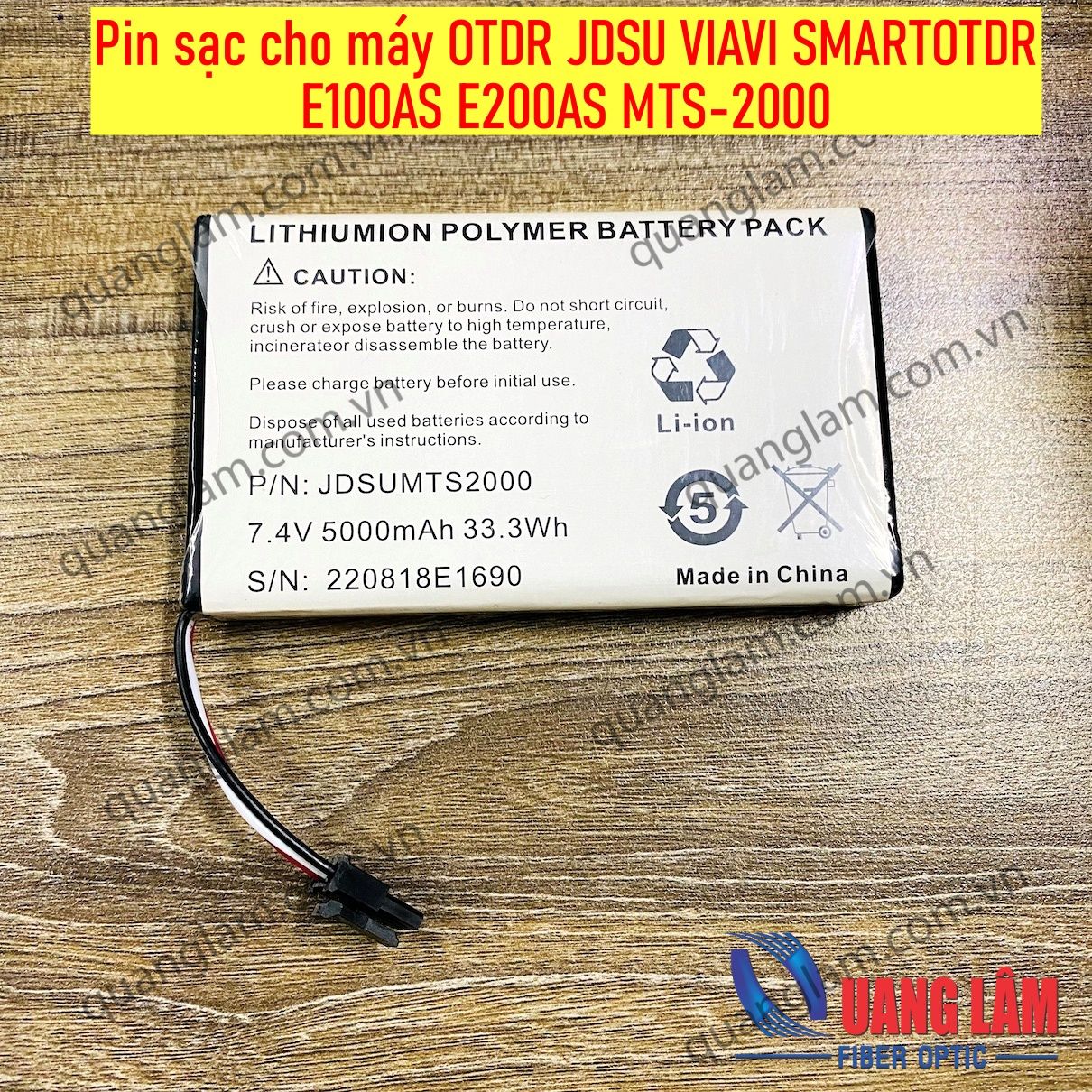 Pin sạc cho máy OTDR JDSU VIAVI SMARTOTDR E100AS E200AS MTS-2000 5000mAh 7.4V