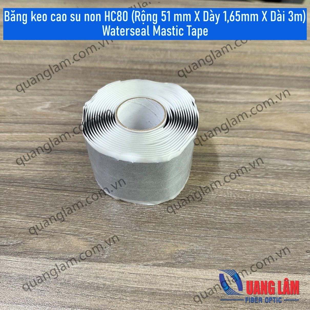 Băng Keo Cao Su Non HC80 (Rộng 51mm X Dày 1.65mm X Dài 3M) Waterseal Mastic Tape Cotran