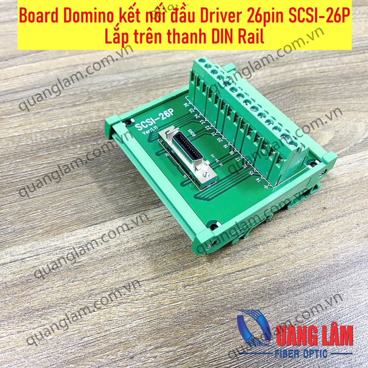 Board Terminal kết nối đầu Driver 26pin SCSI-26P - Lắp trên thanh DIN