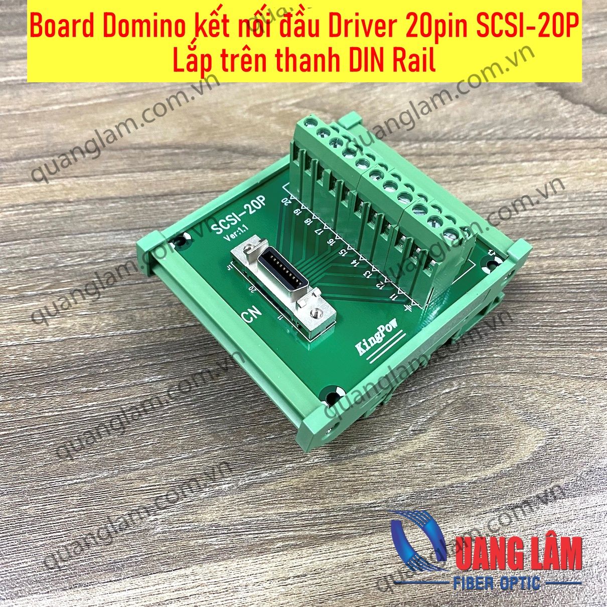 Board Terminal kết nối đầu Driver 20pin SM-20P SCSI-20P - Lắp trên thanh DIN