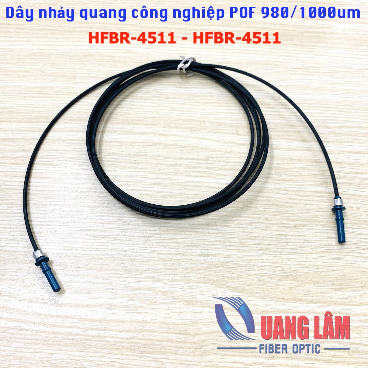 Dây Nhảy Quang Công Nghiệp POF 980/1000um HFBR-4511--HFBR-4511, Simplex - Chiều dài theo yêu cầu