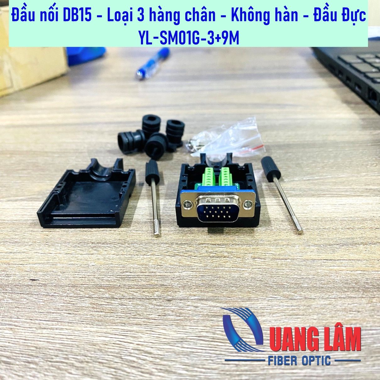 Đầu nối DB15 Loại 3 hàng chân VGA 3+9 - Loại không hàn - Đầu đực