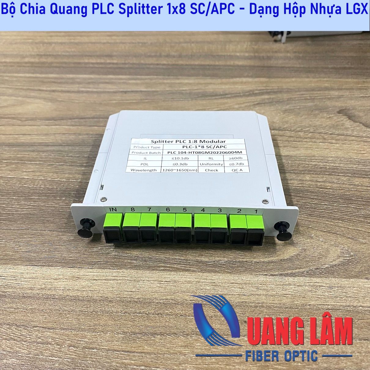 Bộ Chia Quang PLC Splitter 1x8 SC/APC - Dạng Hộp Nhựa LGX