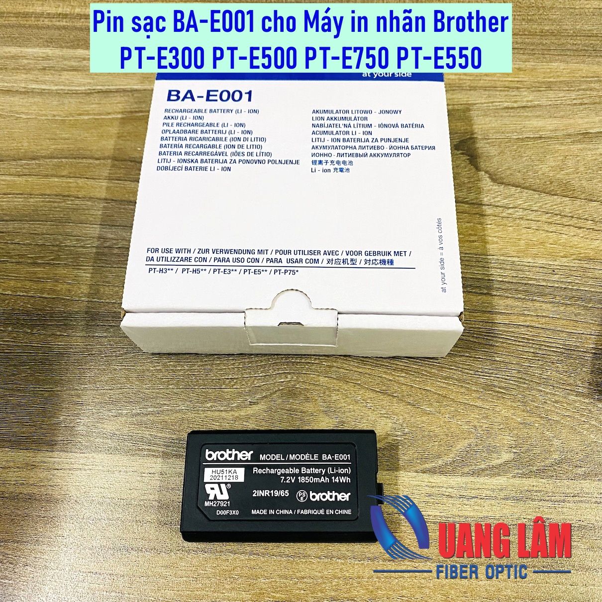 Pin sạc BA-E001 cho Máy in nhãn Brother dòng PT-E300 PT-E500 PT-E550W PT-P750W