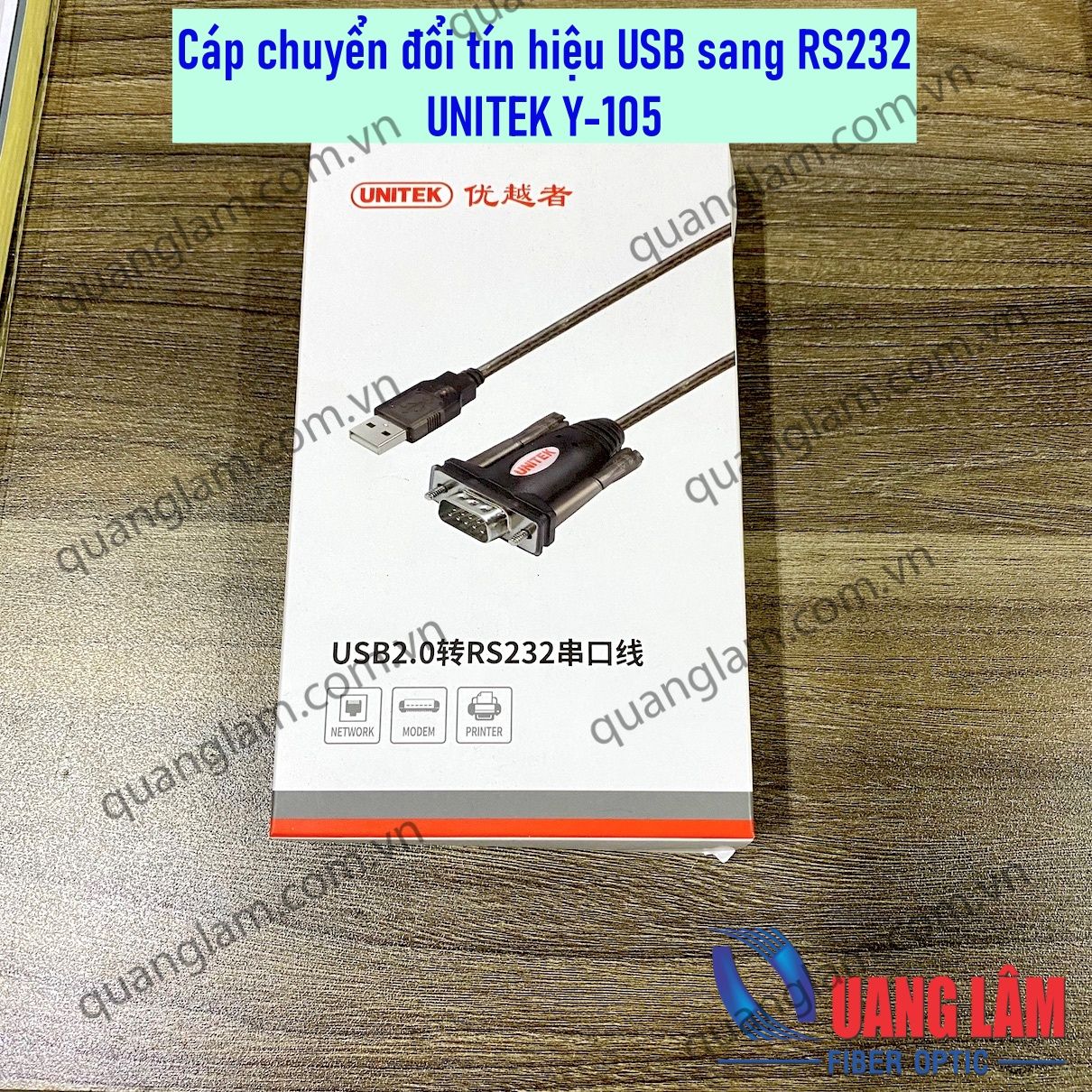 Cáp chuyển đổi USB sang RS232 - Unitek Y-105