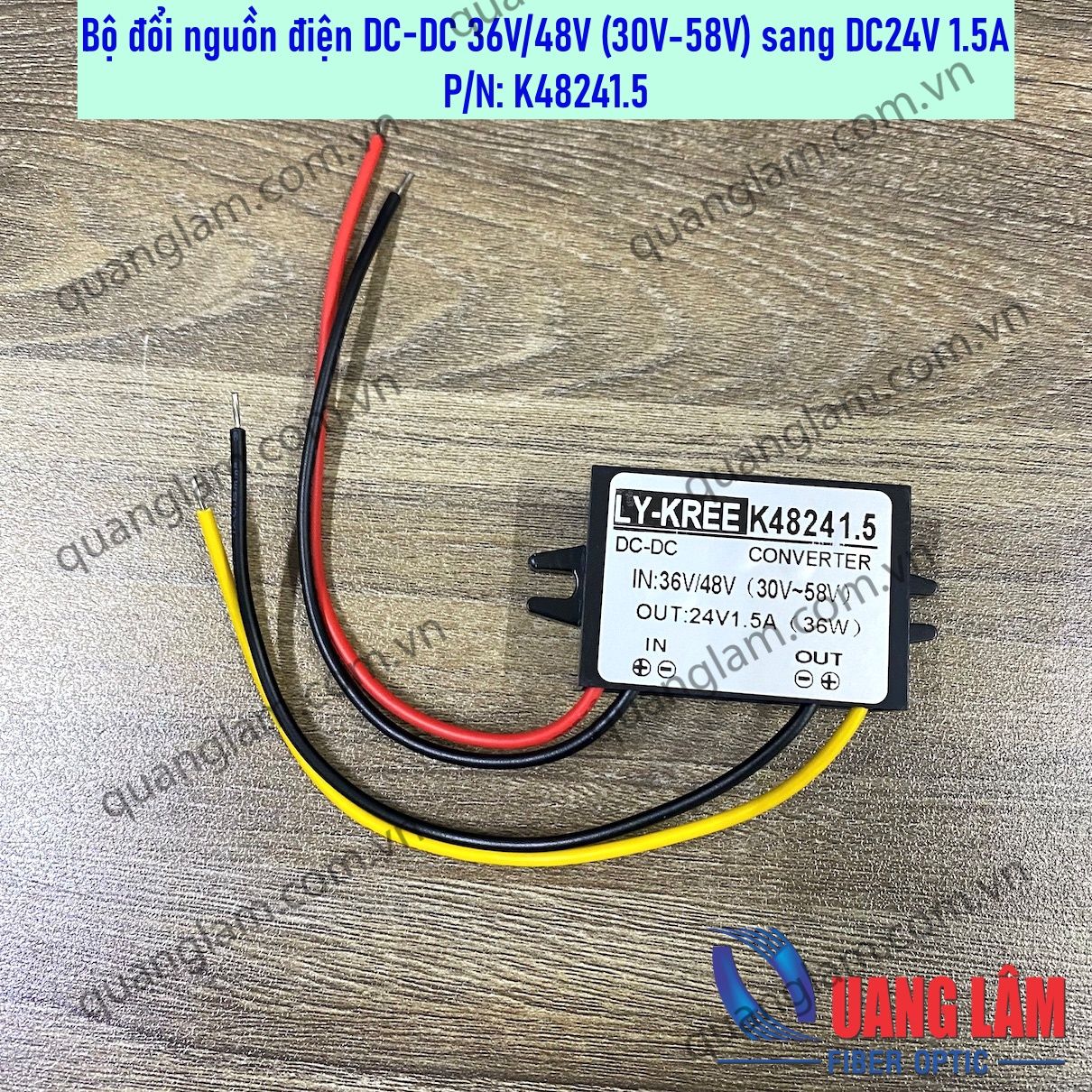 Bộ Đổi Nguồn DC-DC 36V/48V (30V~58V) Sang 24V 1.5A 36W K48241.5