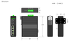 Switch Công Nghiệp 4x10/100/1000M POE + 2xSFP GE Slot IES3204P-SFP