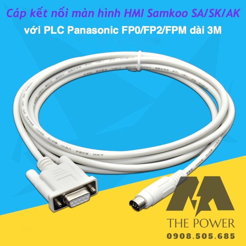 Cáp kết nối màn hình HMI Samkoo SA/SK/AK với PLC Panasonic FP0/FP2/FPM dài 3M