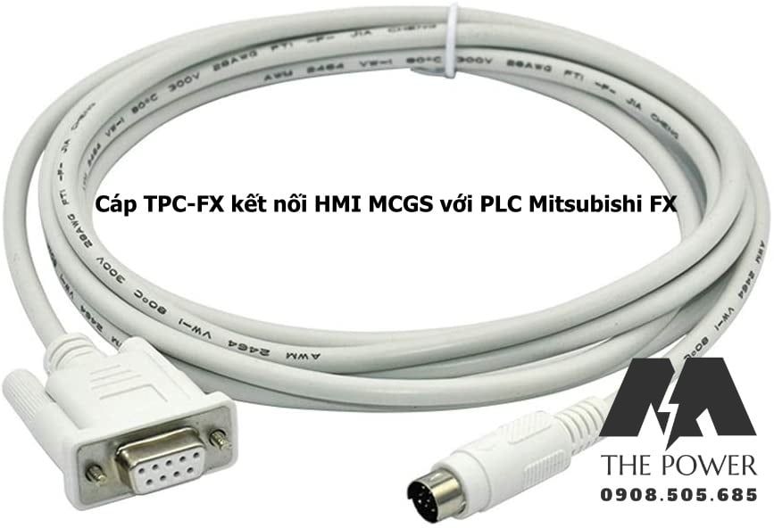 Cáp kết nối màn hình HMI MCGS TPC với PLC Mitsubishi FX dài 3M TPC-FX