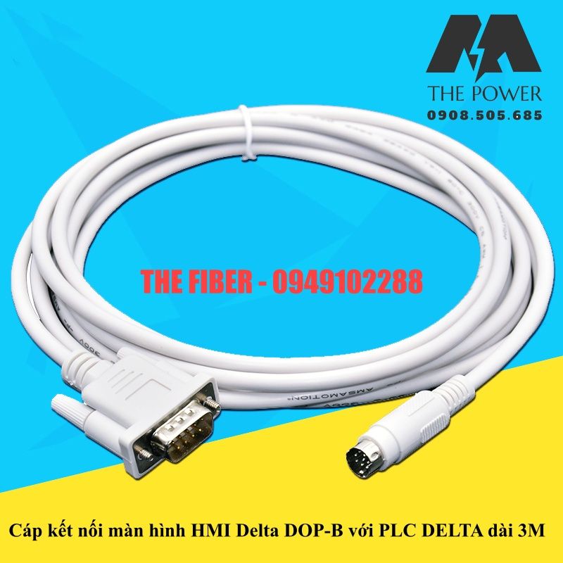 Cáp kết nối màn hình HMI Delta DOP-B với PLC DELTA dài 3M DOP-DVP