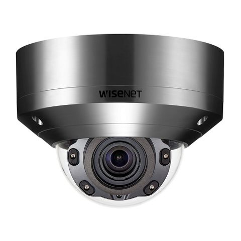 XNV-8080RS | Camera Wisenet Dome Anti-Vandale 5M, H2.65, ống kính varifocal Zoom 2,4X, vỏ kim loại