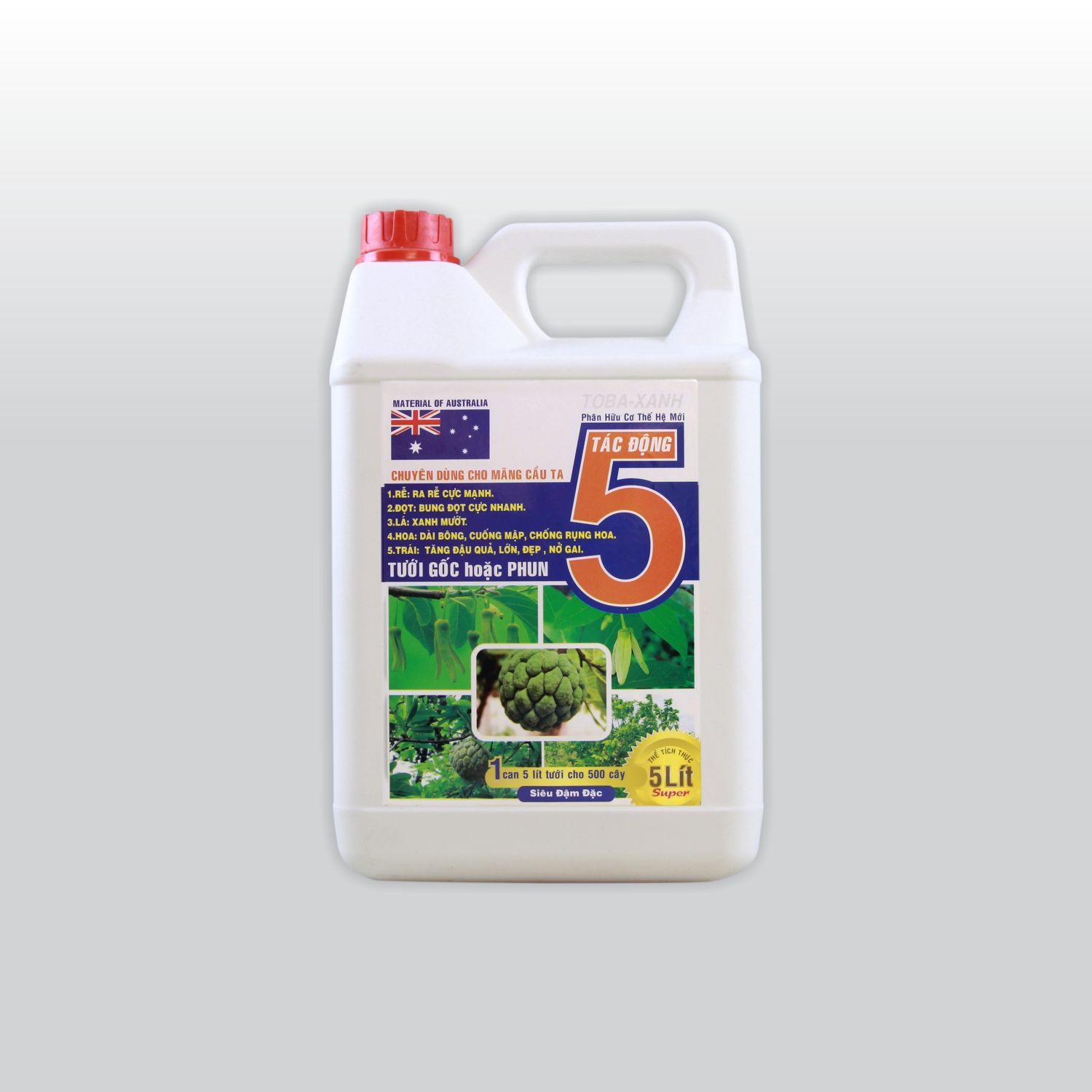 TOBA XANH - 5 TÁC ĐỘNG - MÃNG CẦU - Can 5 Lít
