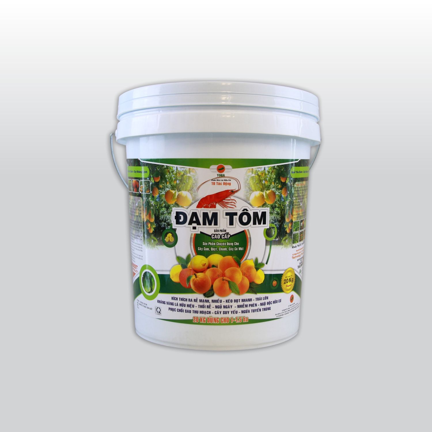 ĐẠM TÔM - CAM, QUÝT - Xô 20KG