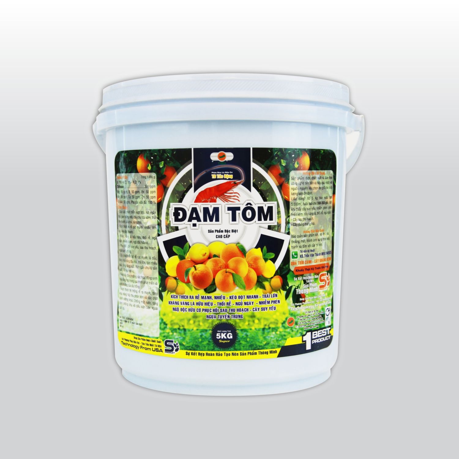 ĐẠM TÔM - CAM, QUÝT - Xô 5KG (NND-AMN16)