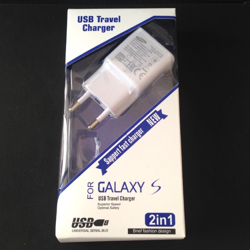 Bộ sạc Samsung sạc NHANH cốc + cáp 2A (Trắng) Zin LK