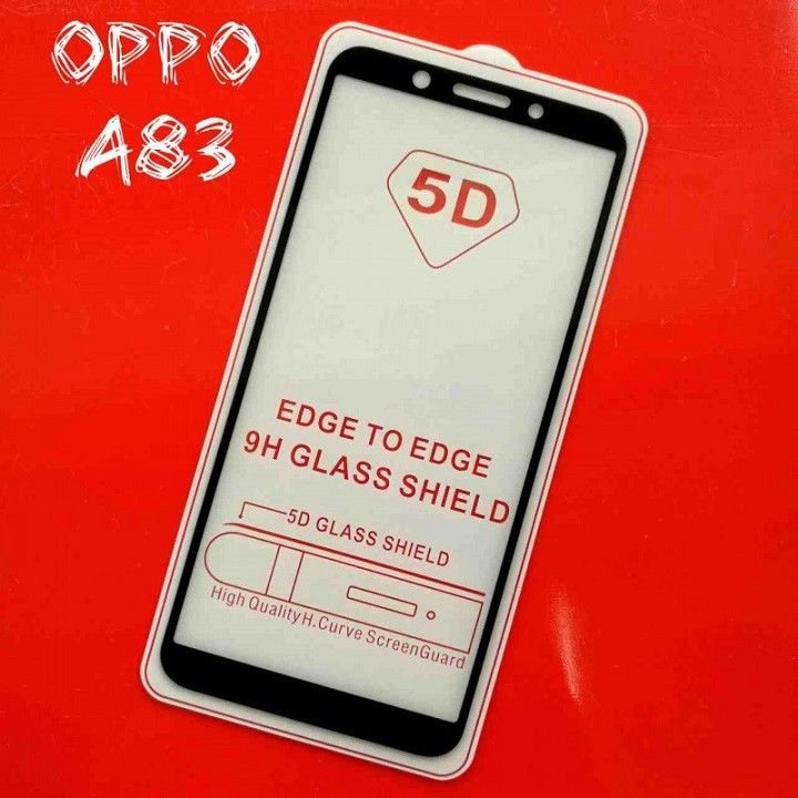 Cường lực full màn hình Oppo A83 (Trắng - Đen)