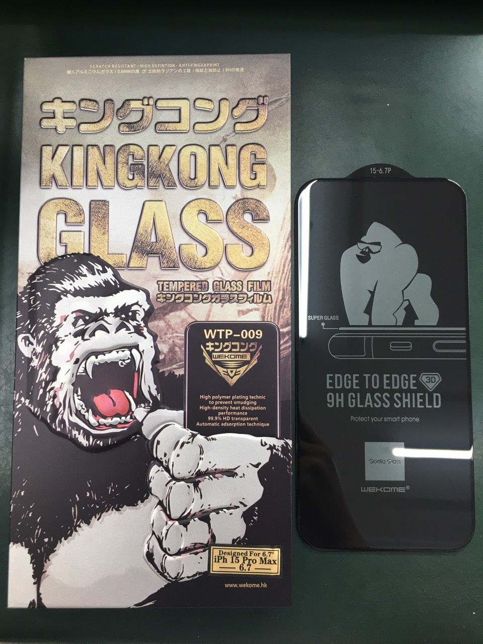 Cường lực full màn hình Kingkong hộp sắt iPhone 15 Series (Đen)