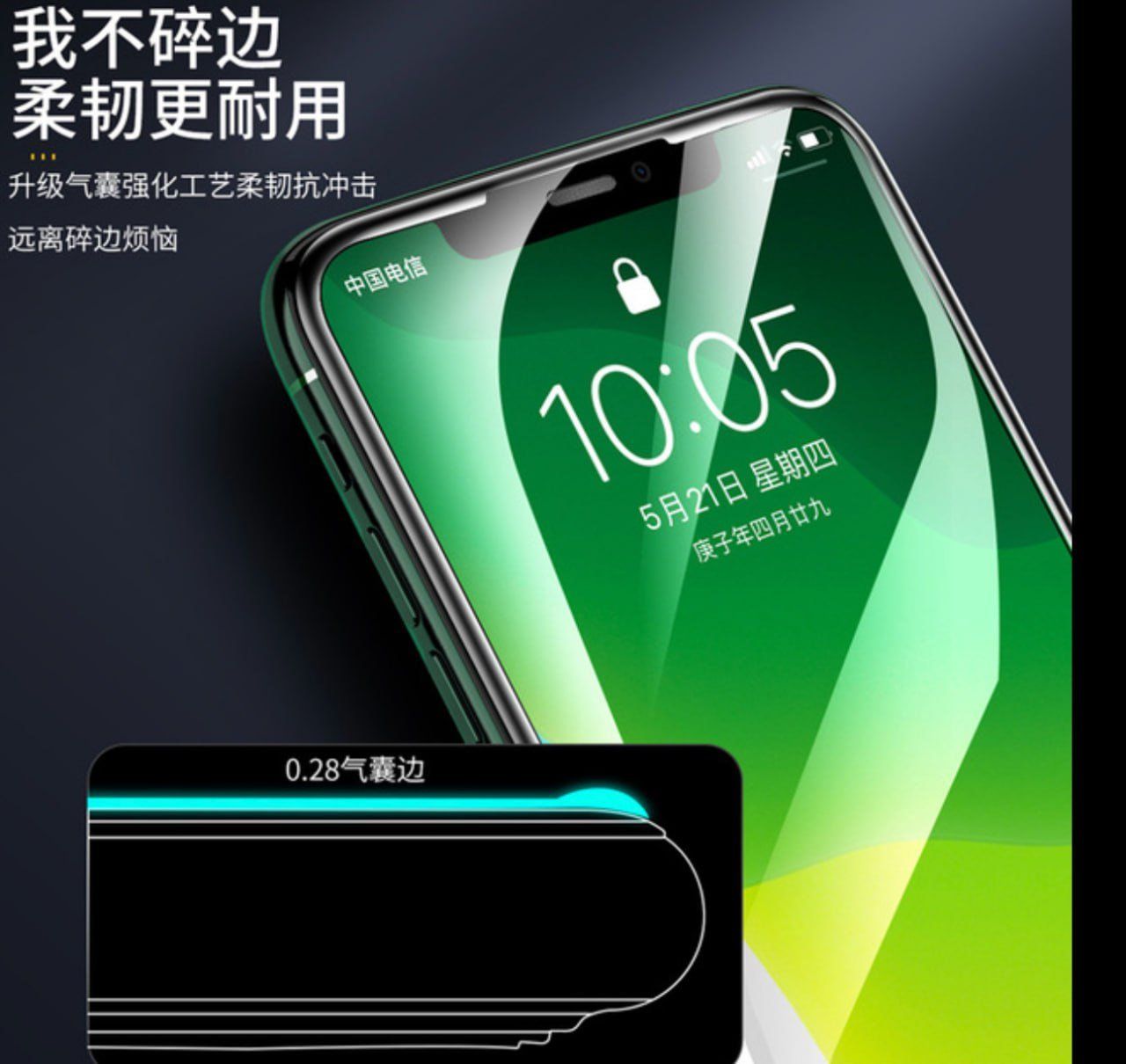Kính cường lực Full màn hình viền Diamond cho iPhone