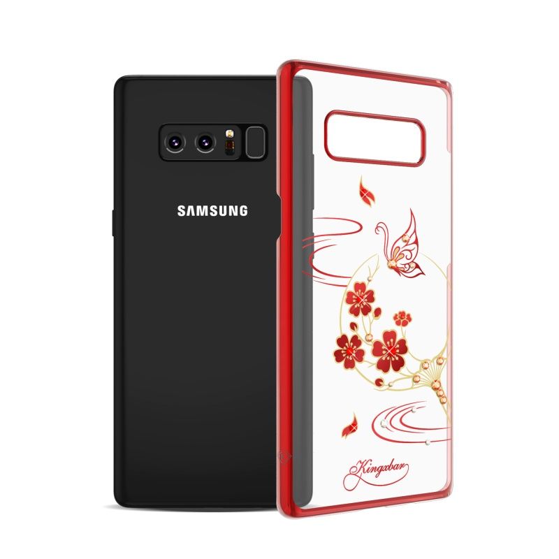  Samsung Note 8 - Ốp lưng cứng viền màu đính đá Kingxbar Chính hãng 