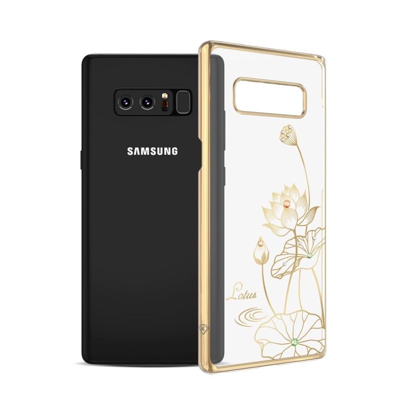  Samsung Note 8 - Ốp lưng cứng viền màu đính đá Kingxbar Chính hãng 