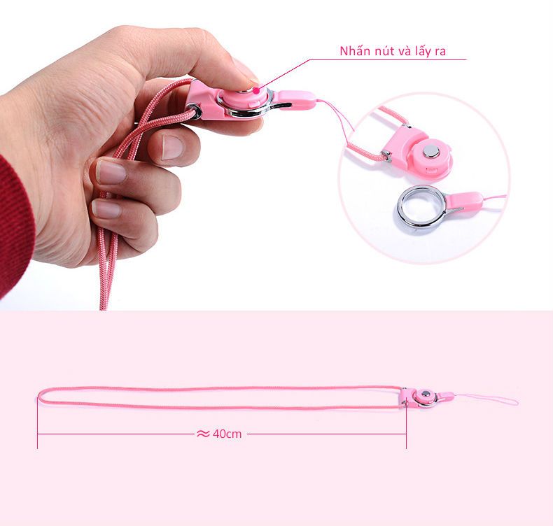 Dây đeo cổ điện thoại thời trang loại dây dù dành cho di động, máy ảnh, phụ kiện