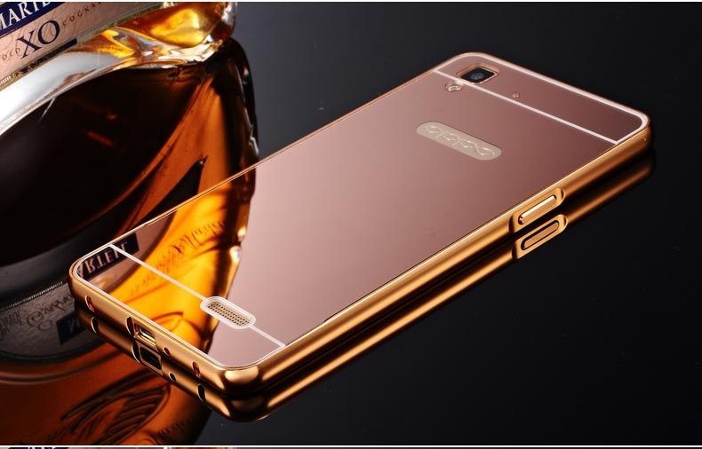 Oppo R7/ R7 Lite - Ốp lưng tráng gương viền nhôm