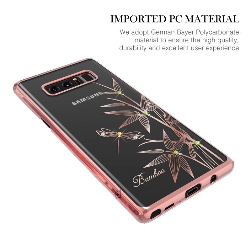 Samsung Note 8 - Ốp lưng cứng viền màu đính đá Kingxbar Chính hãng