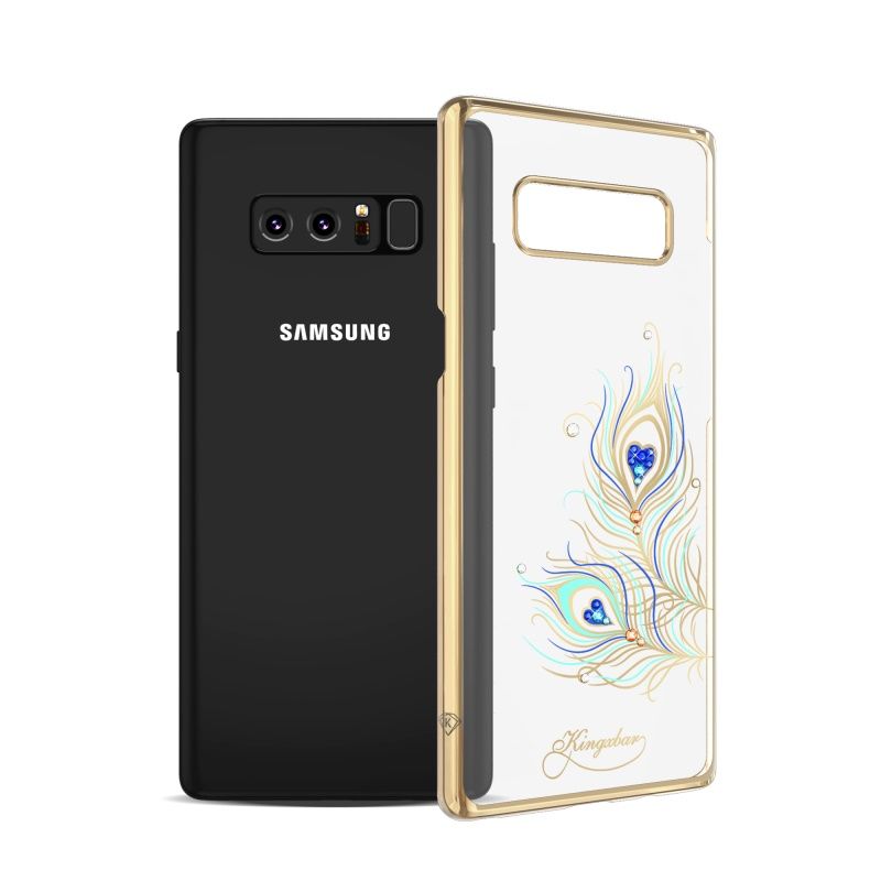 Samsung Note 8 - Ốp lưng cứng viền màu đính đá Kingxbar Chính hãng