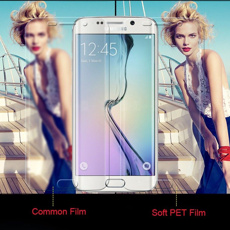 Samsung S6 Edge - Miếng dán bảo vệ Full màn hình PET dẻo (Trong suốt)