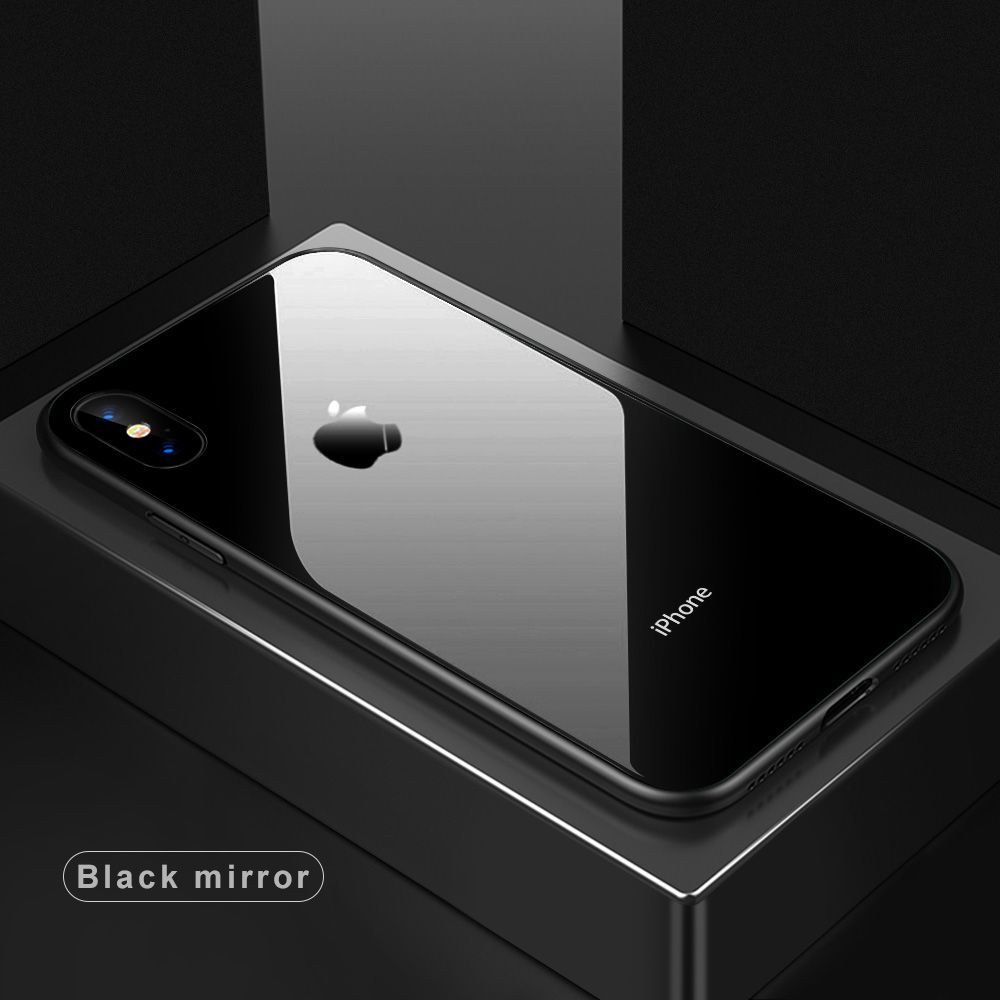  iPhone X, 8, 8 Plus, 7, 7 Plus, 6 - Ốp lưng gương bóng cứng viền dẻo 